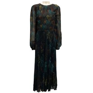 Sara Roka Black Multi Heart Motif Print Tillie Maxi Dress